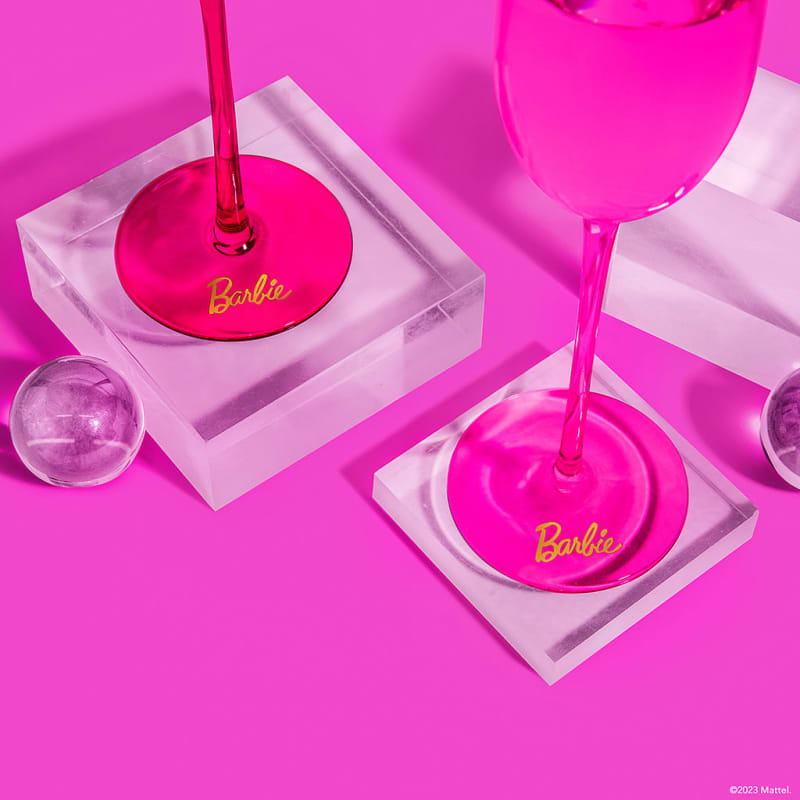 Barbie™ X Dragon Glassware® Champagne Flutes