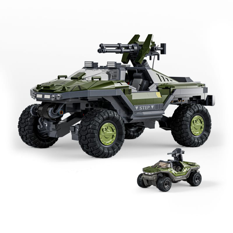 Mattel Brick Shop Hot Wheels Halo UNSC M12 Warthog Building Set