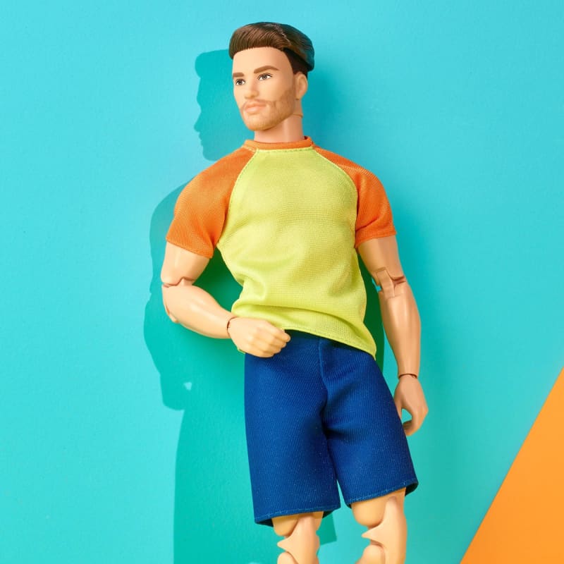 Barbie Looks Ken Doll (Buff Body, Curly Brunette Hair)