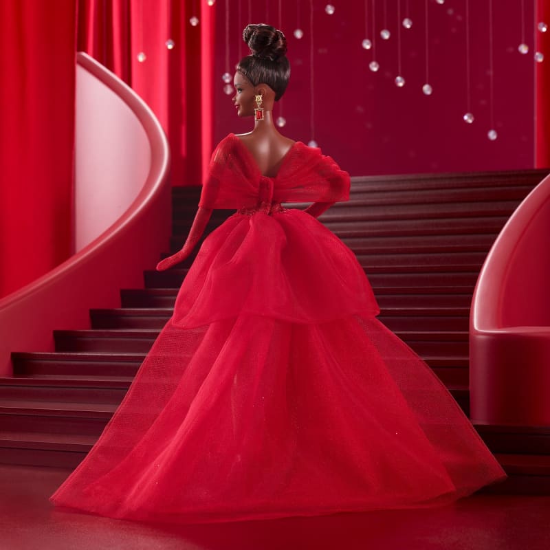 barbie evening dress Red gown for dolls Christmas balloon for barbie The Doll Tailor Natural Sleeve Length Silkstone Barbie, Evening Gown
