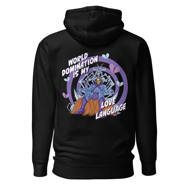 Masters of the Universe Skeletor Love Language Embroidered Black
