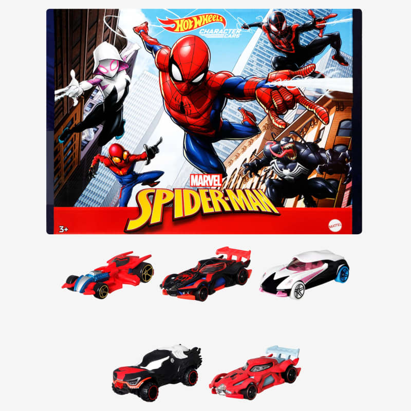 Hot Wheels Character Cars Spider-Man 5-Pack