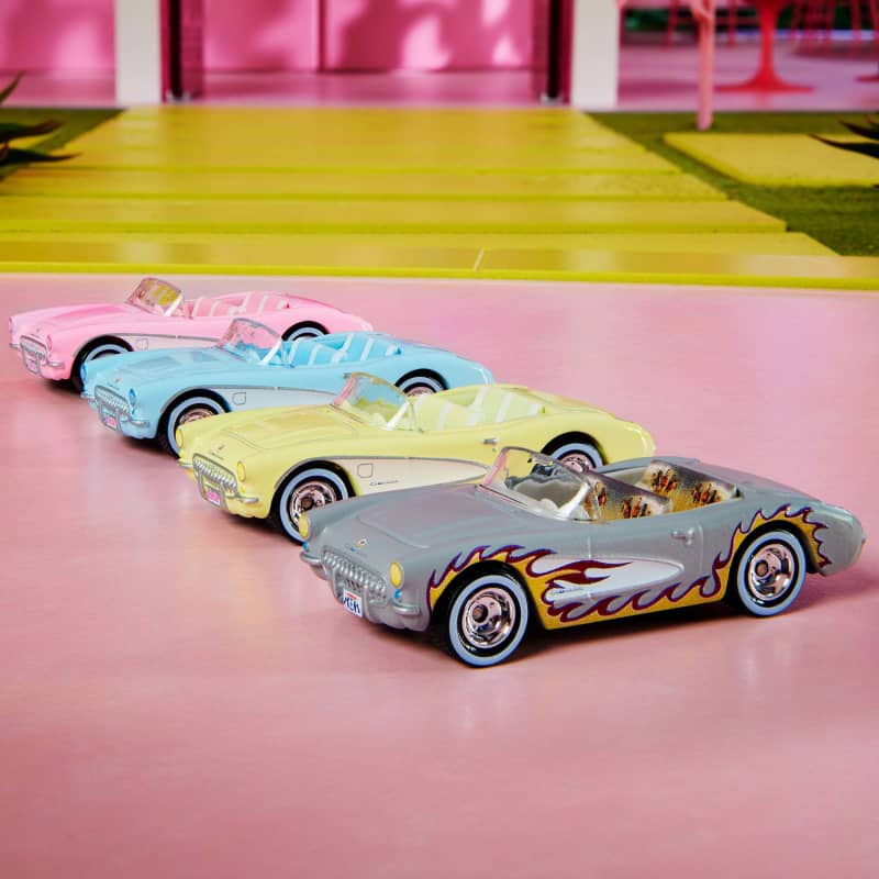 Barbie The Movie Hot Wheels Corvette 4-Pack