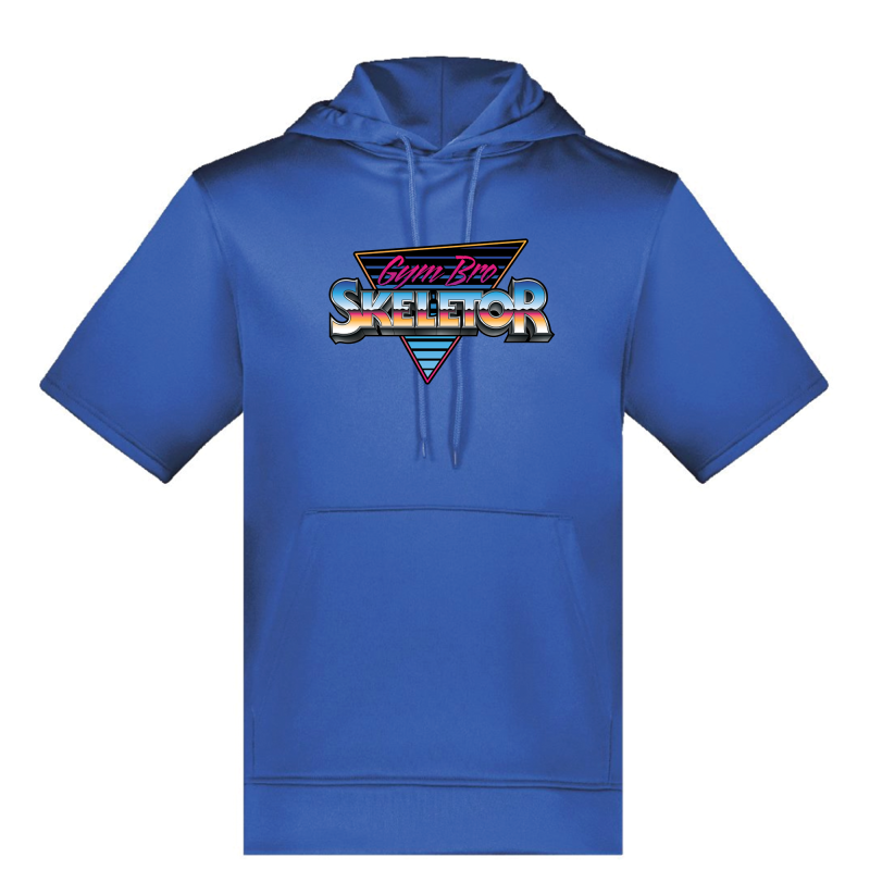Masters of the Universe Gym Bro Skeletor Blue Short Sleeved Hoodie