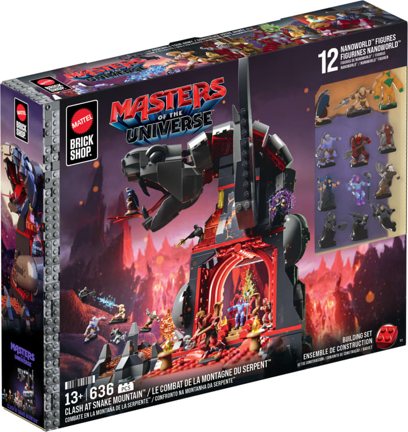Mattel Brick Shop Masters of the Universe Clash at Snake Mountain Building Set