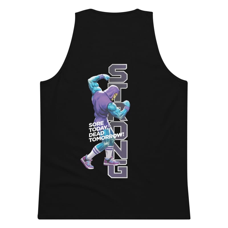 Masters of the Universe Gym Bro Skeletor Strong Black Tank Top