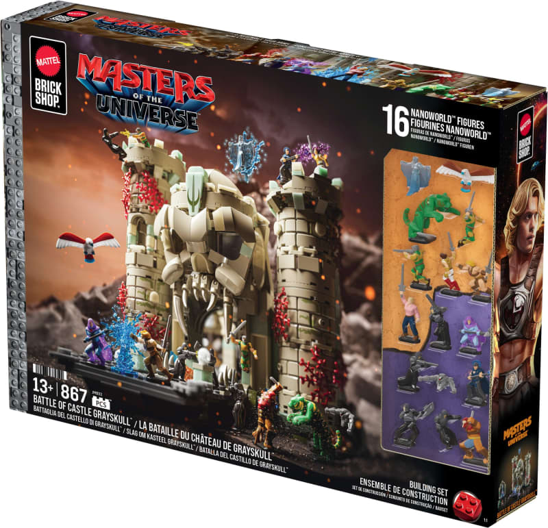 Mattel Brick Shop Masters of the Universe Battle of Castle Grayskull Building Set