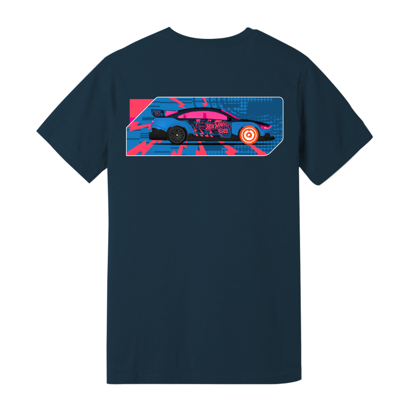 Hot Wheels x Mercedes Benz Embroidered Navy T-Shirt | Mattel Creations