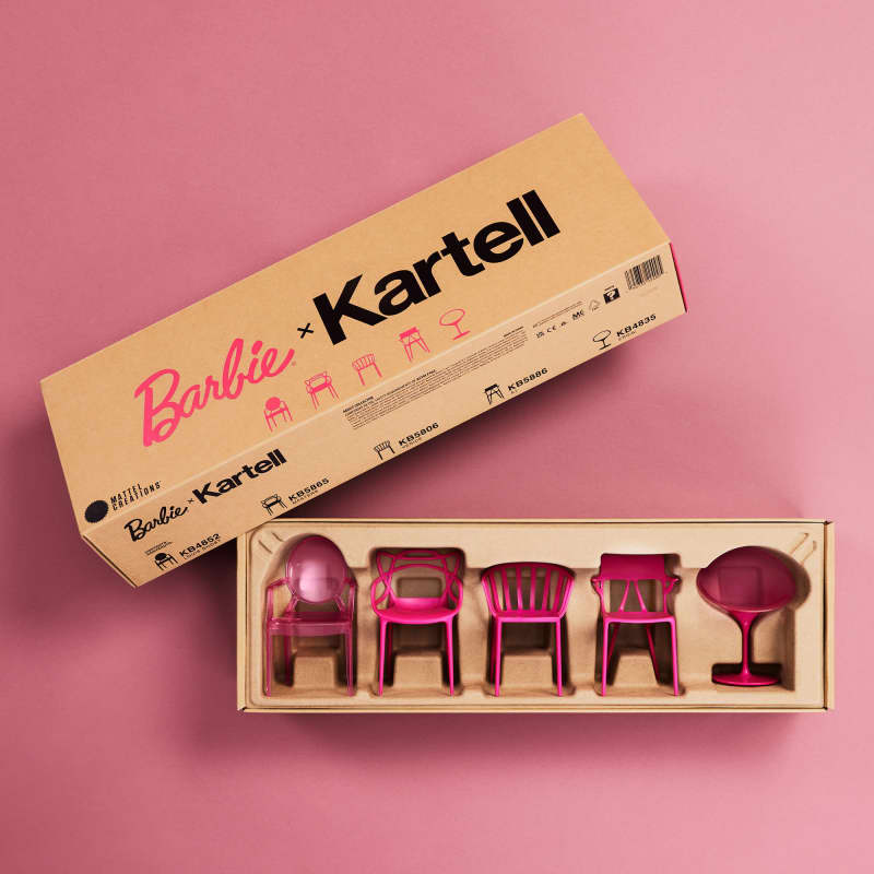 Barbie x Kartell 5-Piece Doll-Sized Chair Set