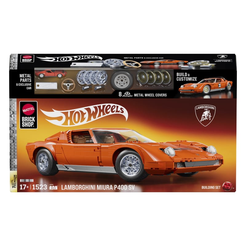 Mattel Brick Shop Hot Wheels Lamborghini Miura P400 SV Collectible Building Set