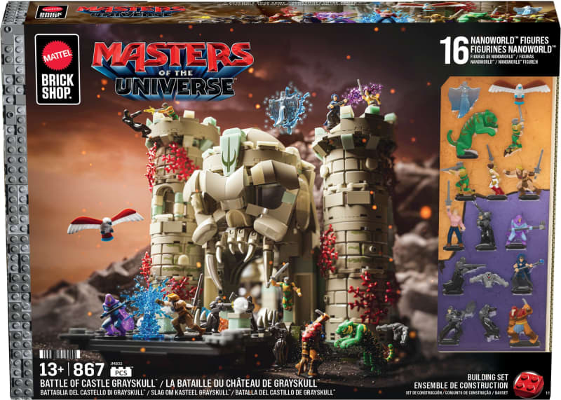 Mattel Brick Shop Masters of the Universe Battle of Castle Grayskull Building Set