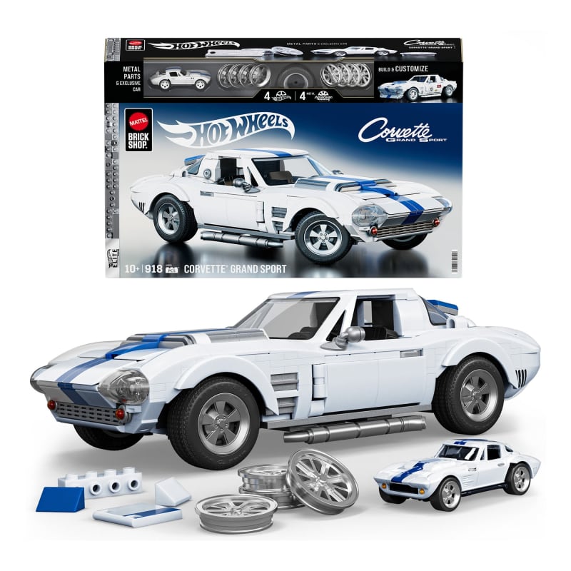 Hot Wheels Corvette ブリックショップ ホットウィール Mattel Brick Shop Hot Wheels Corvette Grand Sport Building Set