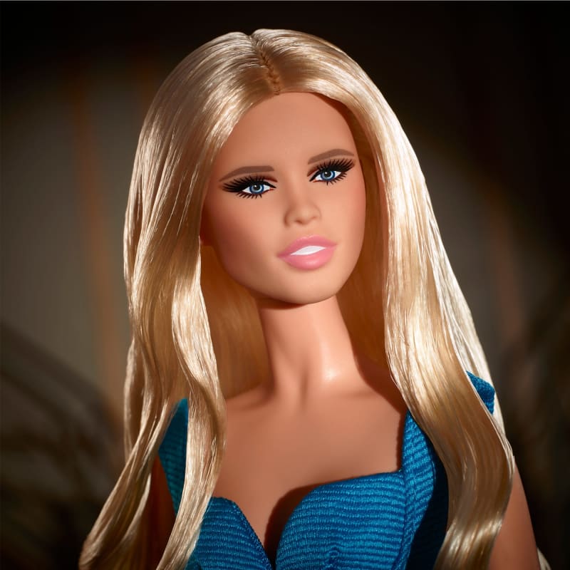 Claudia Schiffer Supermodel Barbie Doll in Versace Gown | Mattel Creations