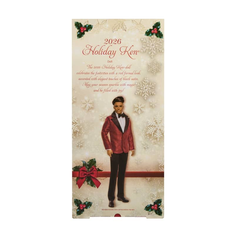 Barbie Signature 2026 Holiday Ken Doll with Black Hair