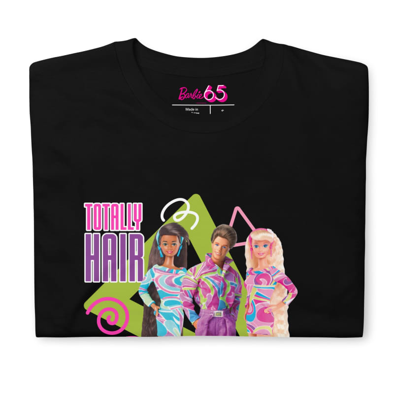 Barbie 1990's Totally Hair Black T-Shirt | Mattel Creations
