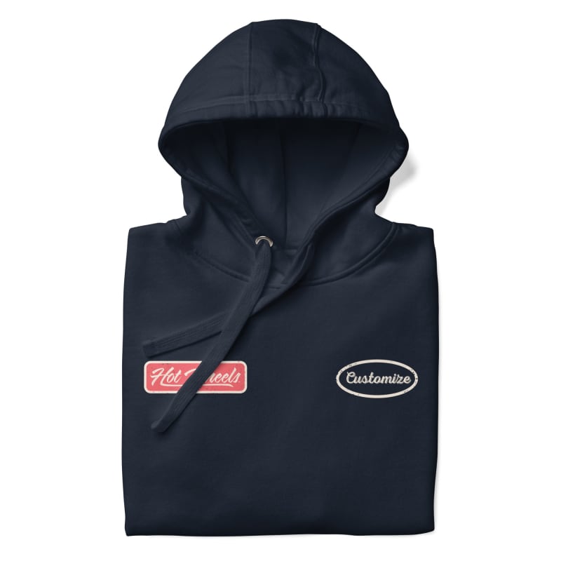 Hot Wheels Customizable Auto Repair Mechanic Navy Hoodie