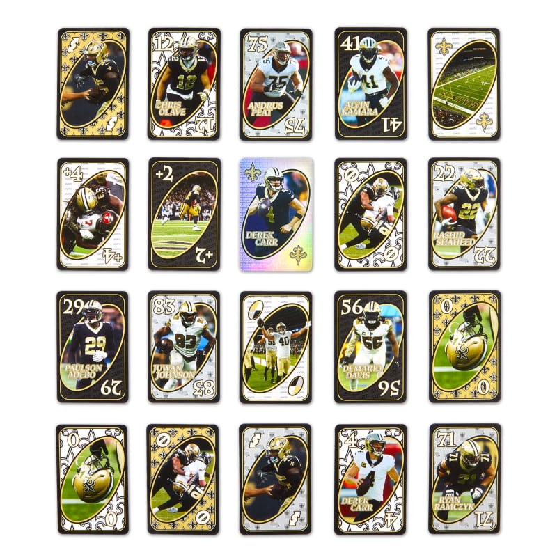 UNO Fandom NFL New Orleans Saints Game Deck