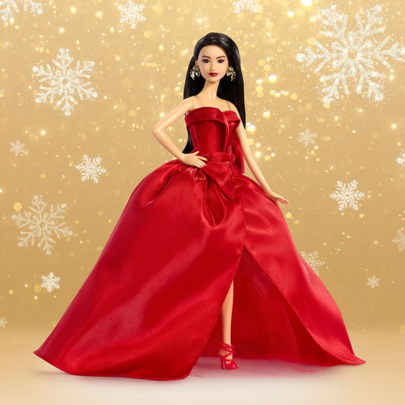 Barbie Signature 2026 Holiday Barbie Doll with Dark Brown Hair