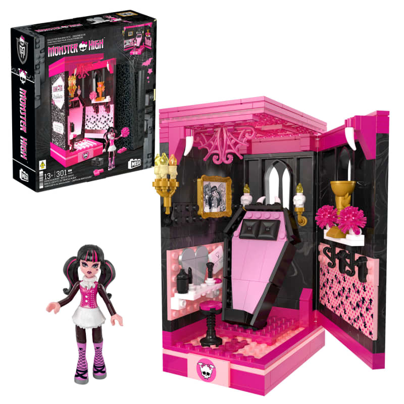 MEGA Monster High Draculaura's Boo-k Crypt Building Toy Kit