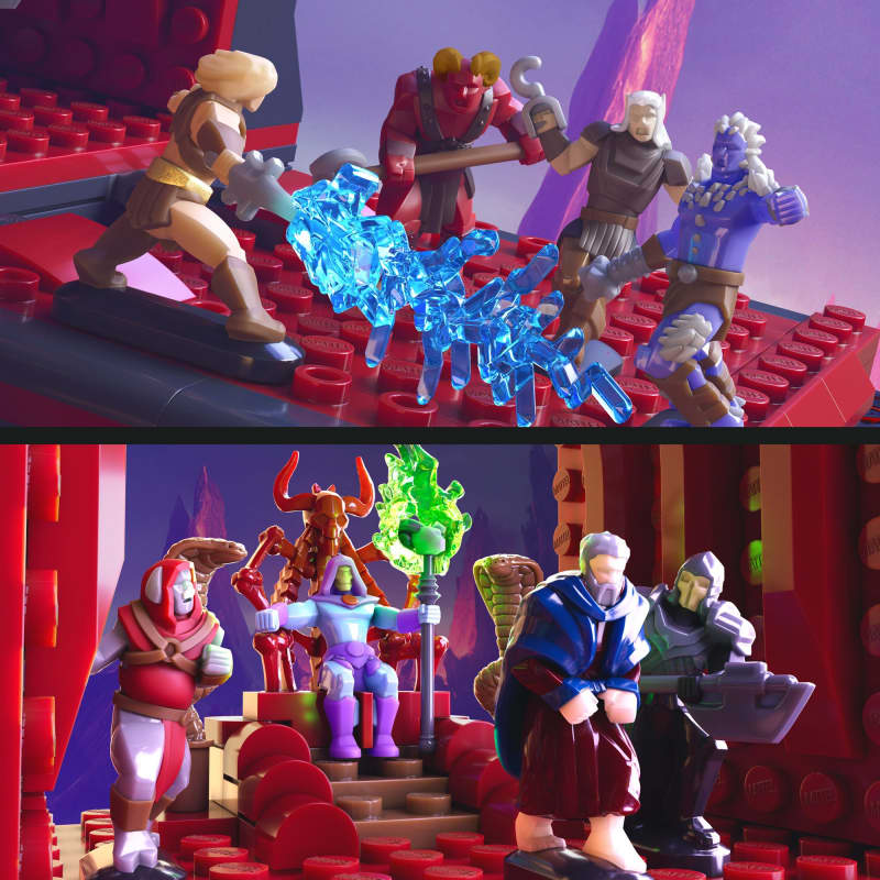 Mattel Brick Shop Masters of the Universe Clash at Snake Mountain Building Set