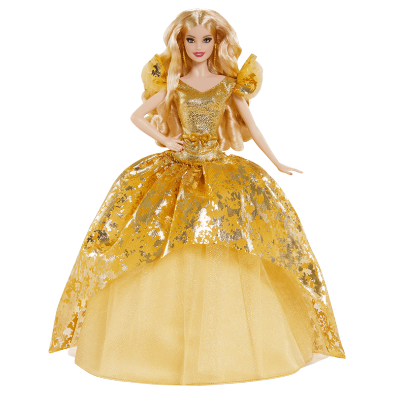 2020 Holiday Barbie Doll, Blonde Long Hair