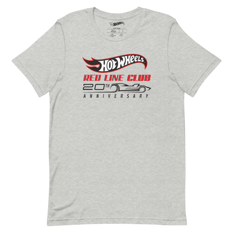Hot Wheels® Red Line Club® 20th Anniversary Silhouette Logo – Heather Grey Shirt