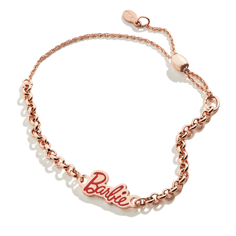 Alex and Ani Barbie Name Plate Pull Chain Bracelet