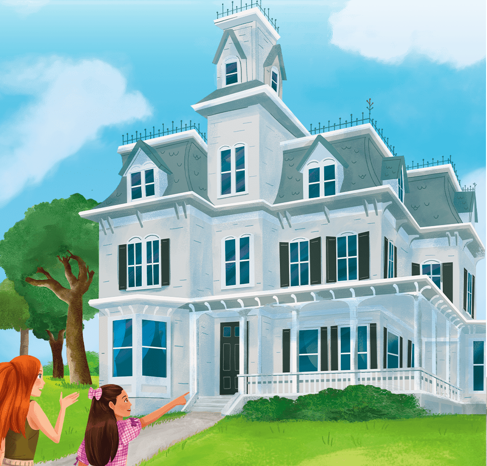 Raquel at Samantha Parkington's old home