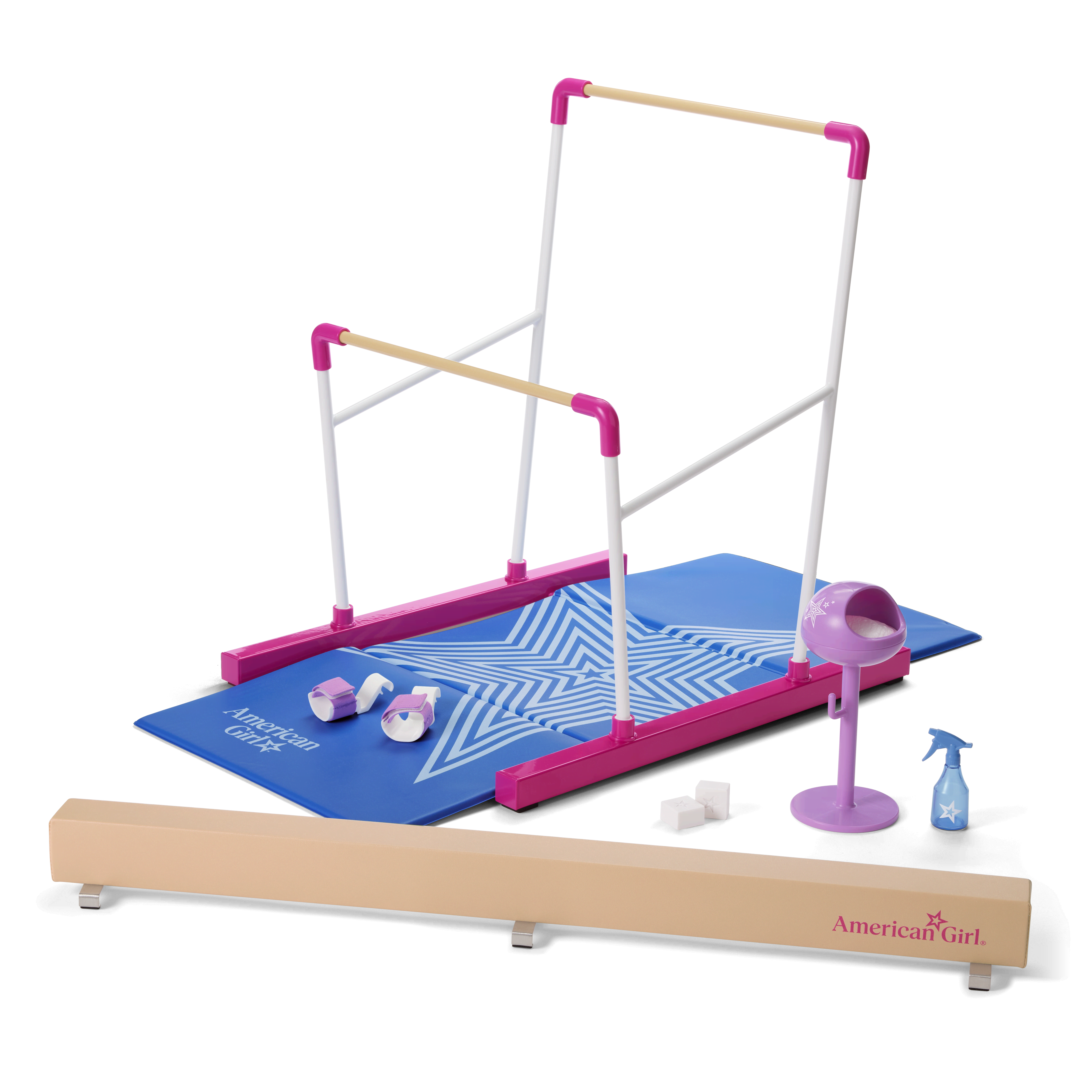 American Girl gymnastics uneven bar playset