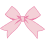 Pink bow icon