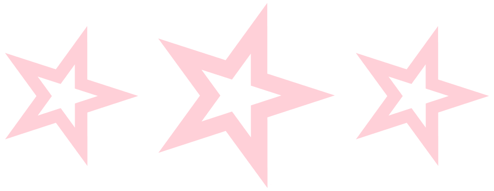 Three baby pink AG stars