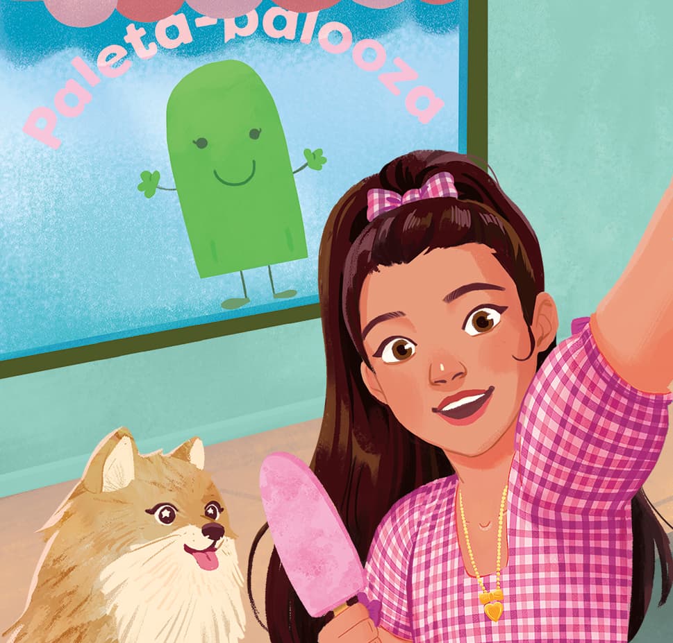 Raquel holding a paleta