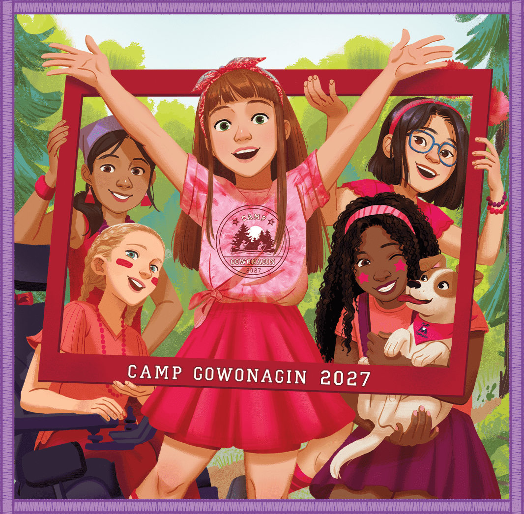Daisy and her friends at Camp Gowonagin 2027