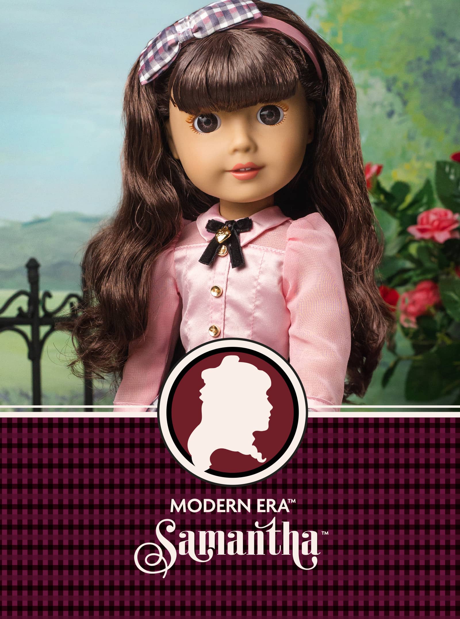 Image of the Modern Era American Girl Samantha doll with text 'Modern Era Samantha'.