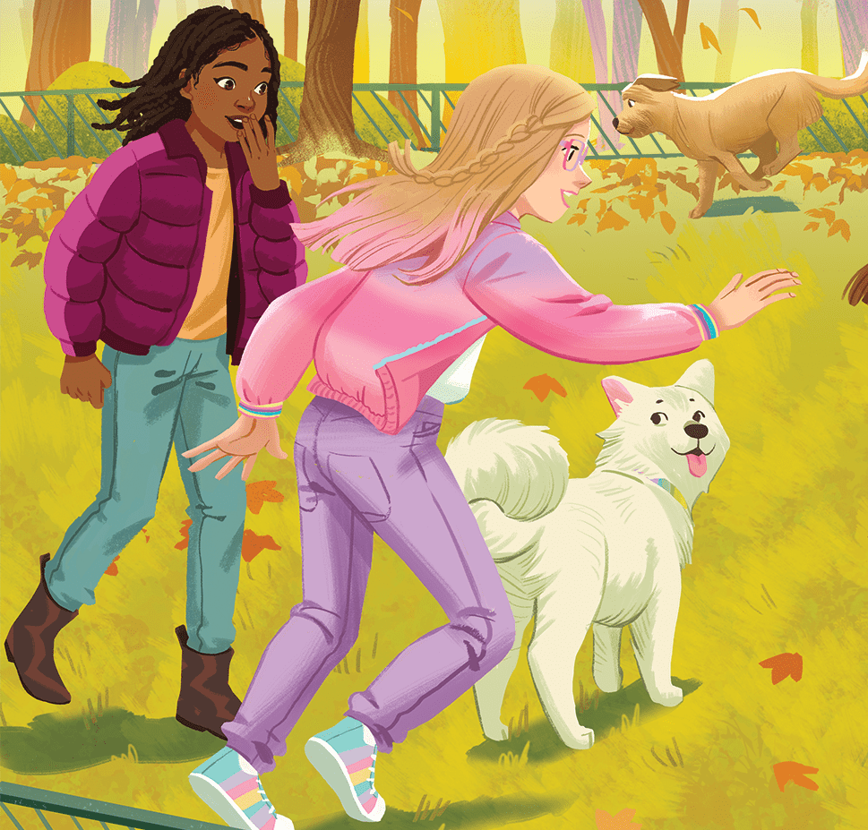 Summer training a dog.