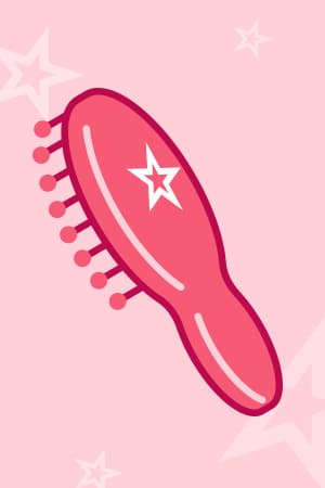 Illustrated image of hair brush