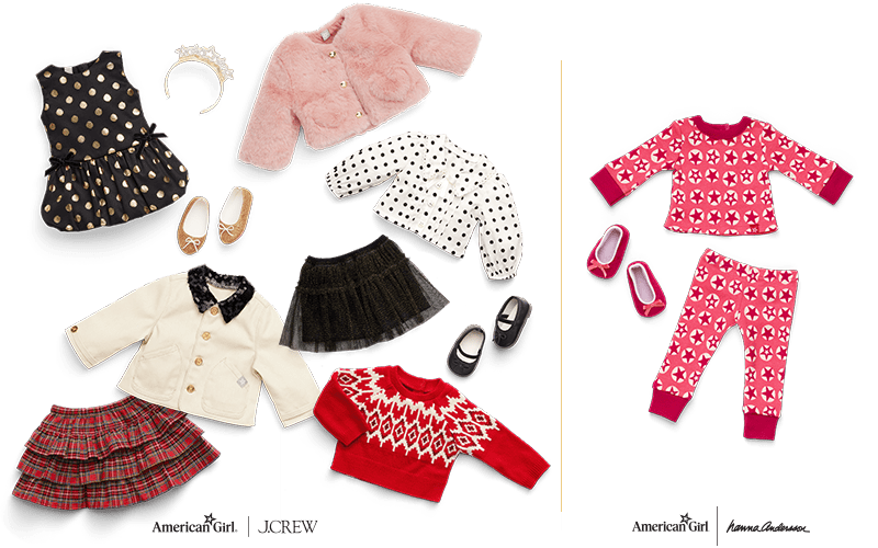 American Girl clothing and accessories from the J.Crew and Hanna Andersson collaboration