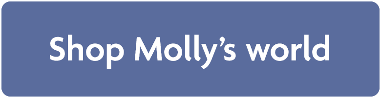 Blue button that says Shop Molly's world