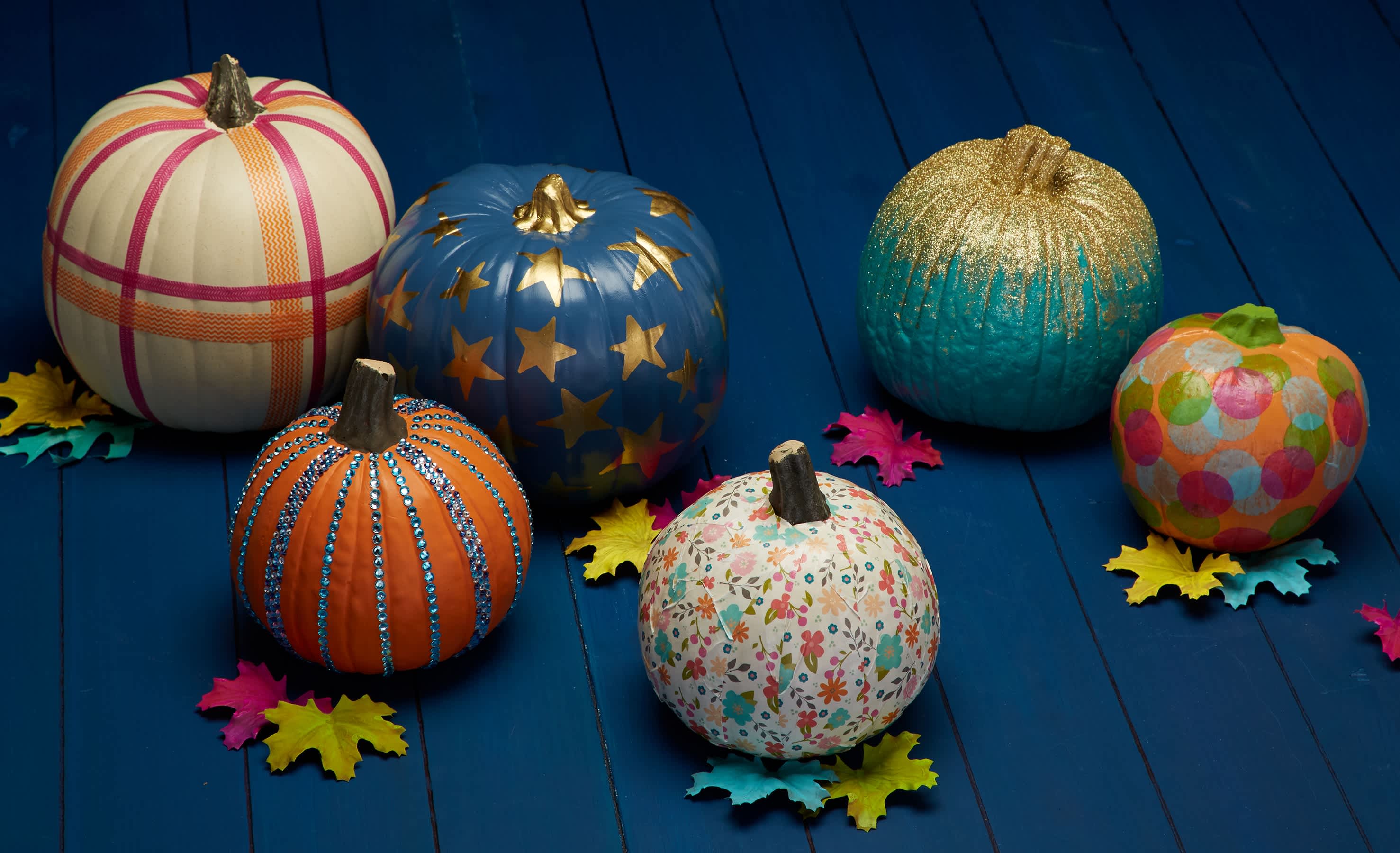Image of painted pumpkins