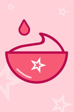 Illustrated image of water spraying from spray bottle