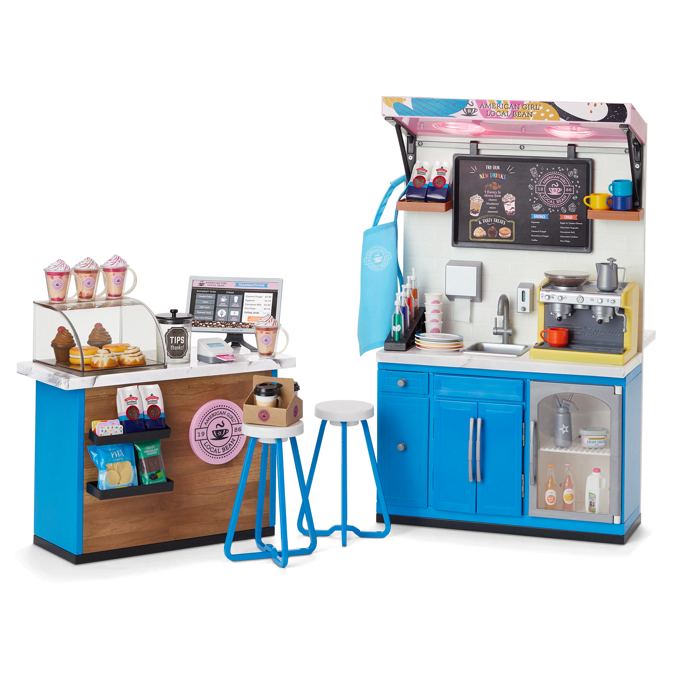 American Girl coffee shop set
