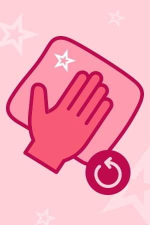 Illustrated image of water spraying from spray bottle