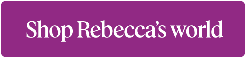 Purple button that says Shop Rebecca's world