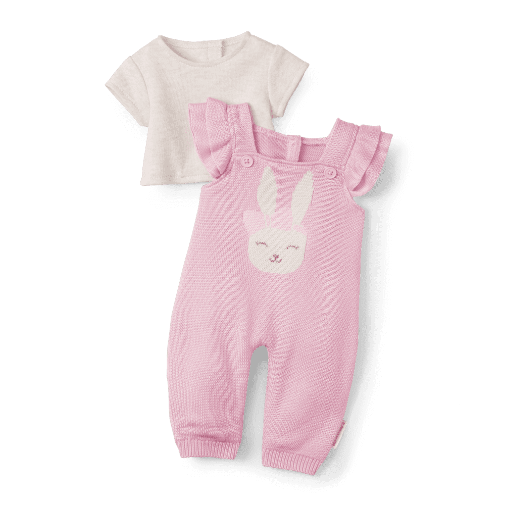 Pink Bunny Overalls Set for Bitty Baby® Dolls