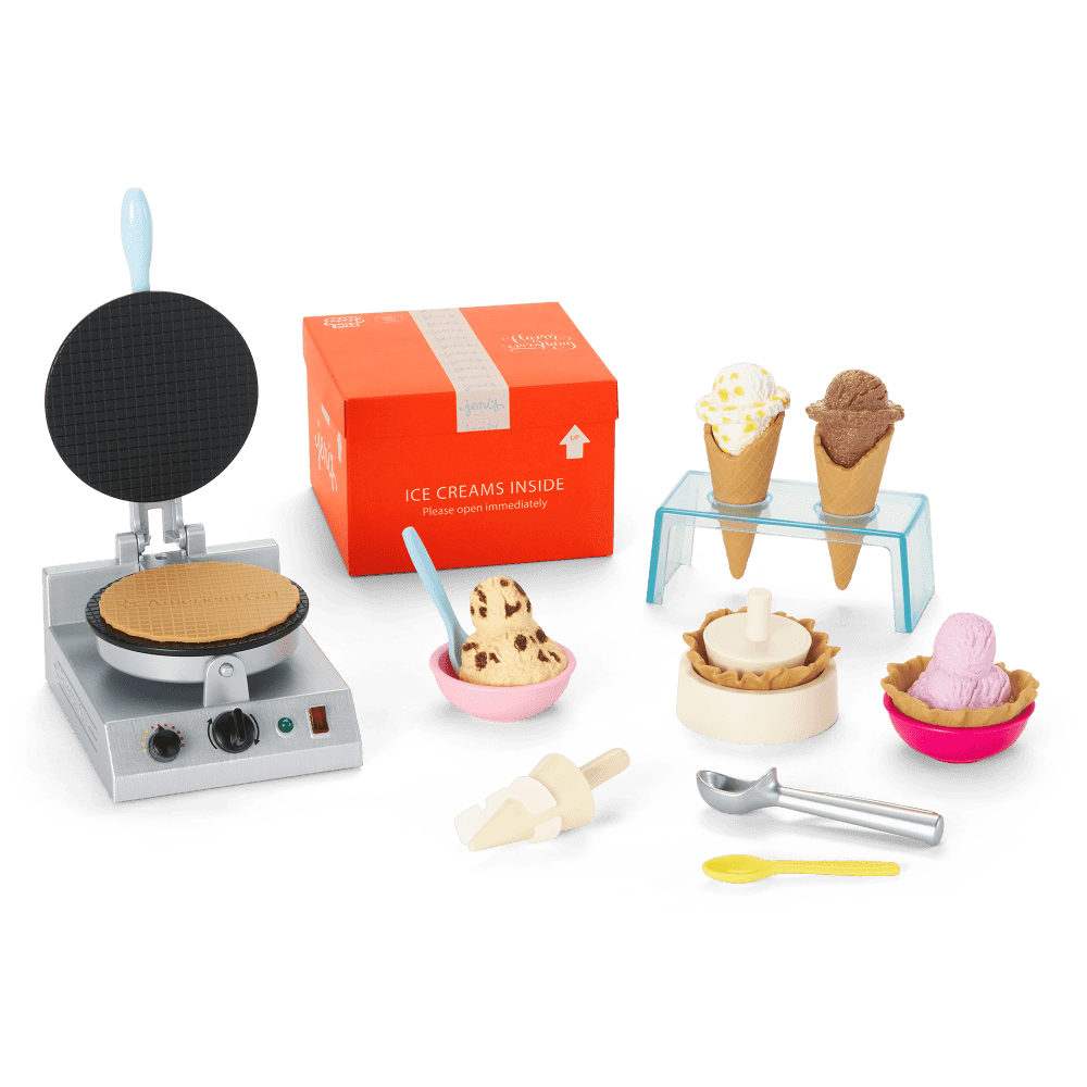 American Girl® x Jeni's Splendid Waffle Cone Set for 18-inch Dolls