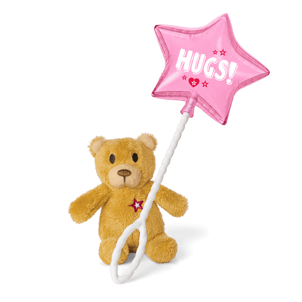 Hugs and Well Wishes Balloon & Bear for 18" Dolls