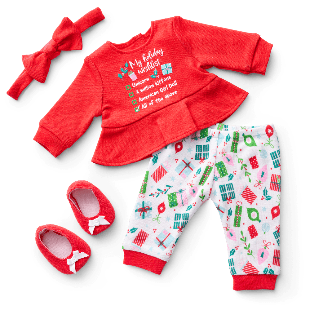 Holiday Wish List PJs for Bitty Baby® Dolls