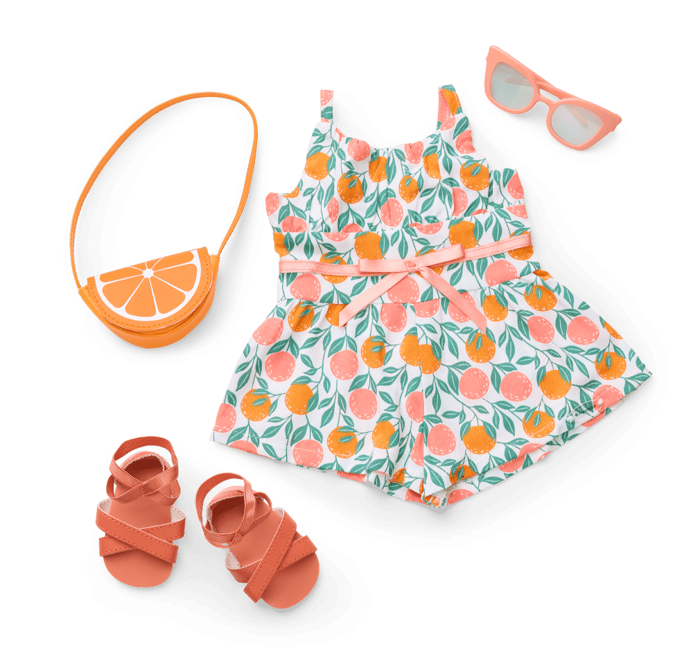 Orange You Glad It's Summer Outfit for 18-inch Dolls