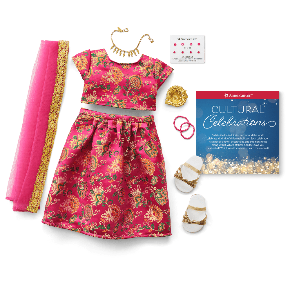 Diwali Celebration Outfit for 18-inch Dolls