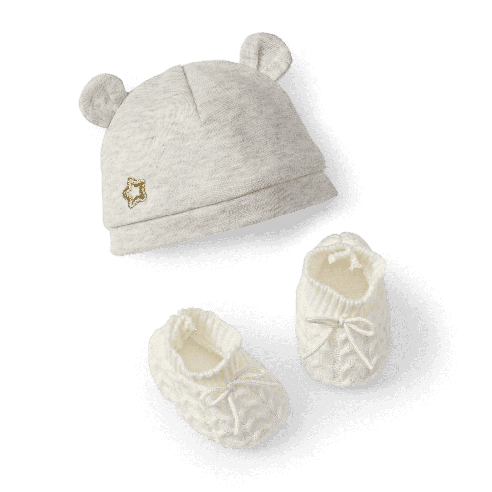 Baby Bear Hat & Booties for Bitty Baby® Dolls
